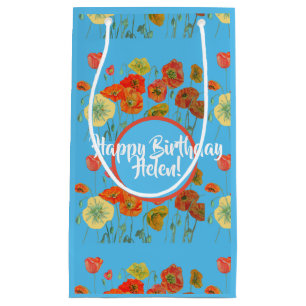 Oranger Mohn Mohnblumen Island Floral Geschenktasc Kleine Geschenktüte