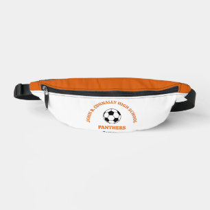 Oranger personalisierter Fußballspieler Team Bauchtasche