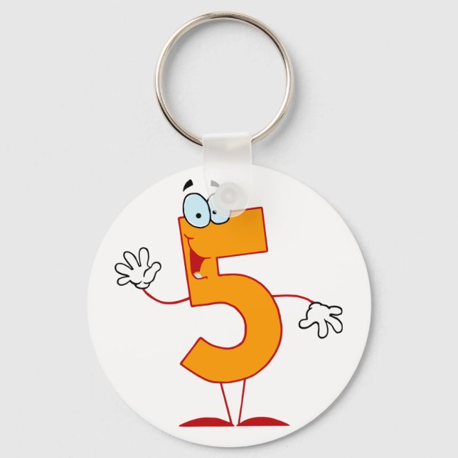 Oranger Schlüsselanhänger Nummer 5 (Vorderseite)