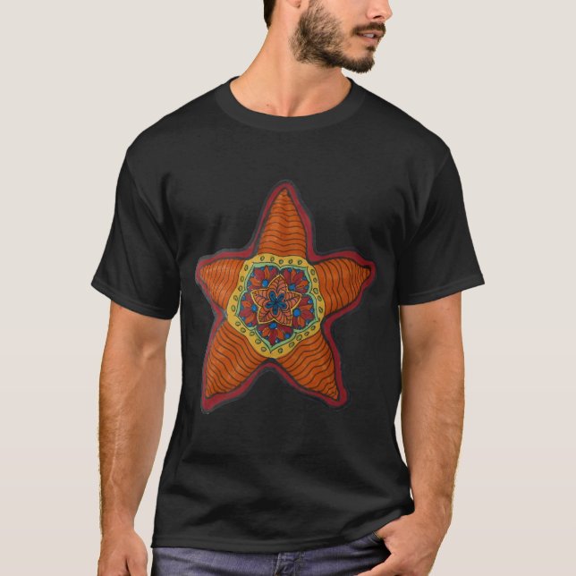 oranger Seestern T-Shirt (Vorderseite)