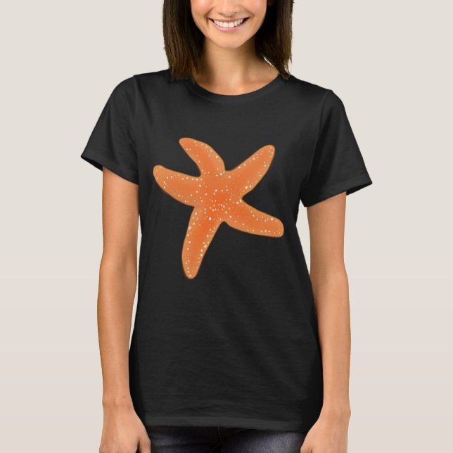 oranger Seestern T-Shirt (Vorderseite)