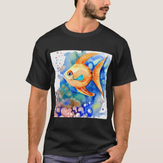 Oranger tropischer Fisch T-Shirt