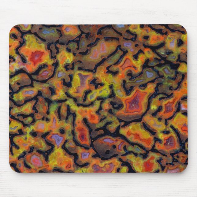 Oranger versteinerter Dinosaurierknochen Mousepad (Vorne)