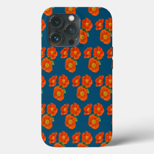 Orangerote Mohnblumen iPhone 13 Pro Hülle