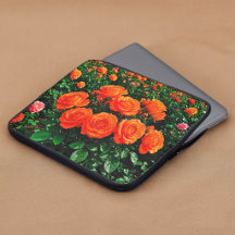 Orangerote Rosen Laptop-Hülle