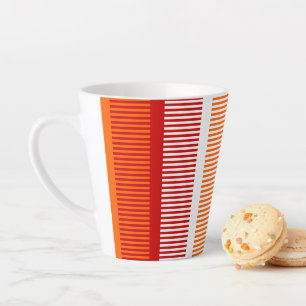 Orangerote Streifen Milchtasse