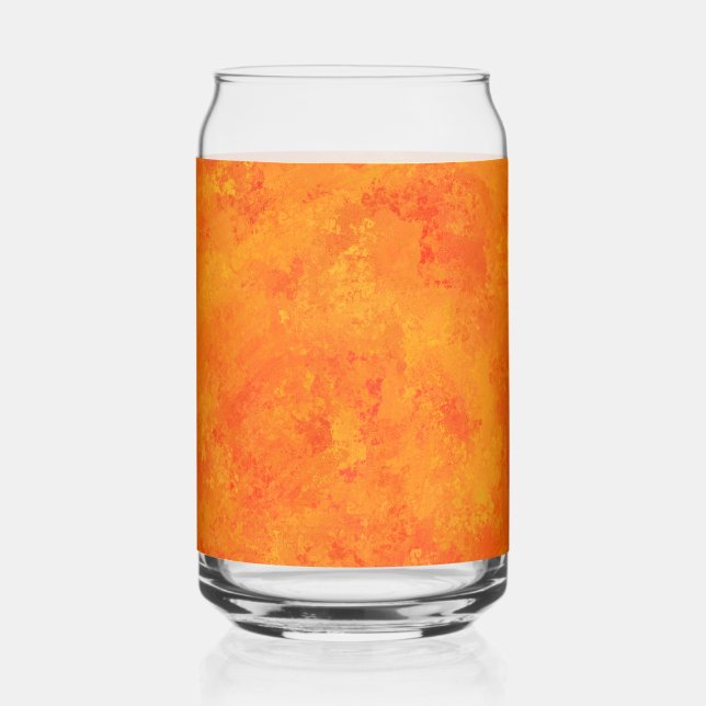 Oranges abstraktes Muster Dosenglas (Vorderseite)