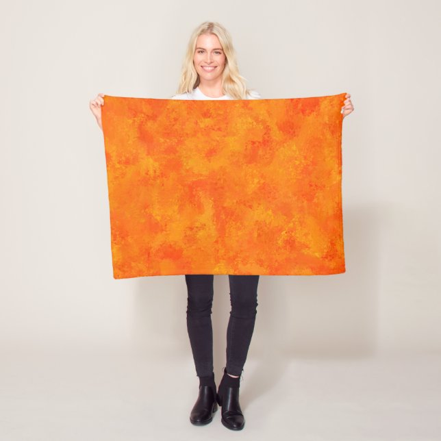 Oranges abstraktes Muster  Fleecedecke (Beispiel)