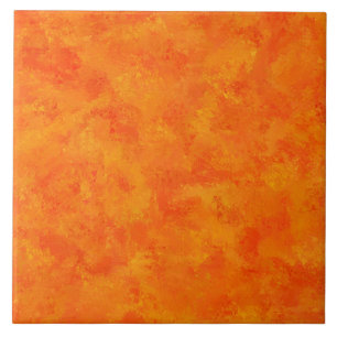 Oranges abstraktes Muster Fliese
