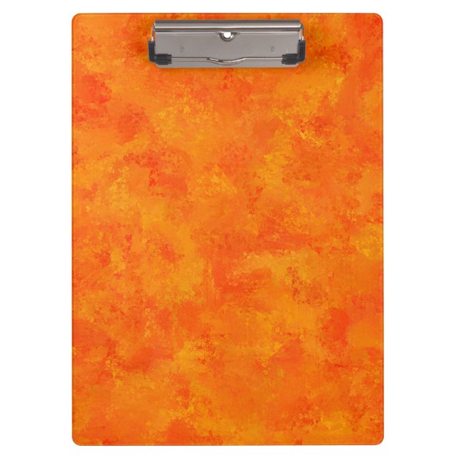 Oranges abstraktes Muster  Klemmbrett (Vorderseite)
