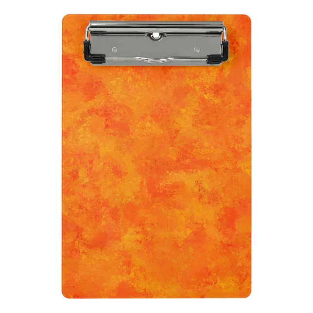 Oranges abstraktes Muster  Mini Klemmbrett (Vorderseite)