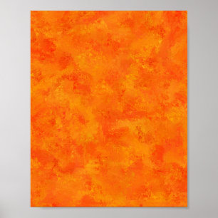 Oranges abstraktes Muster  Poster