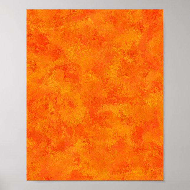 Oranges abstraktes Muster  Poster (Vorne)