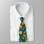 Oranges and lemons winter fruit krawatte<br><div class="desc">Christmas oranges and lemons seamless pattern with evergreens.</div>