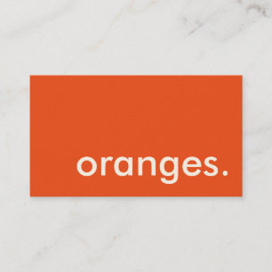 oranges. carte perforée de fidélité
