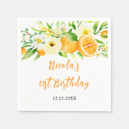 Oranges Citrus Baby Shower Serviette