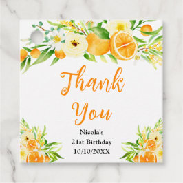 Oranges Citrus Birthday Thank You Geschenkanhänger