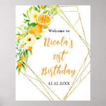 Oranges Citrus Birthday Welcome
