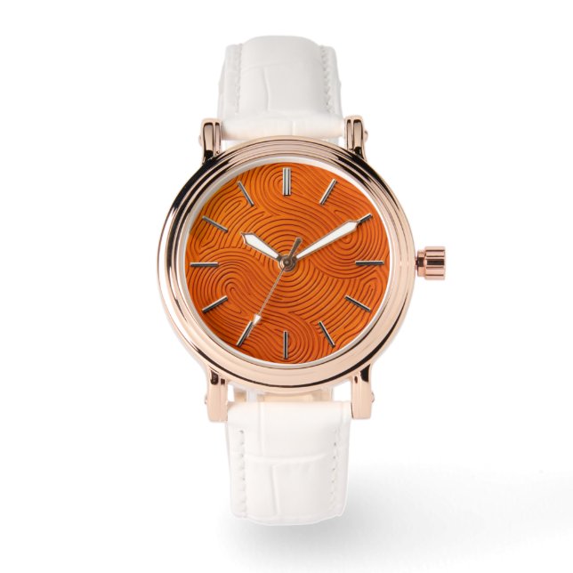 Oranges Design-Dial Armbanduhr (Vorderseite)