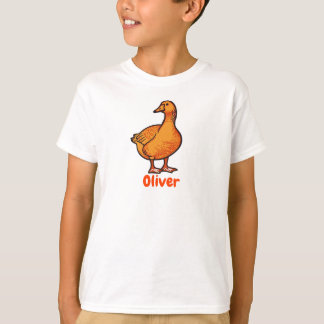 Oranges Enten-Kinder-T-Shirt – Süß und verspielt T T-Shirt