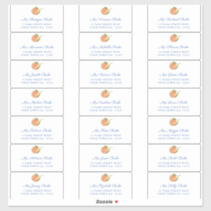 Oranges Étiquette de adresse de l'enveloppe de tex