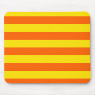 Oranges Gelbes Streifendesign  Mousepad