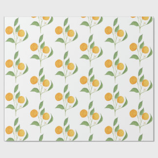 oranges geschenkpapier