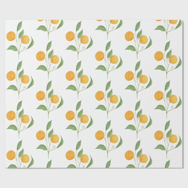 oranges geschenkpapier (Flach)