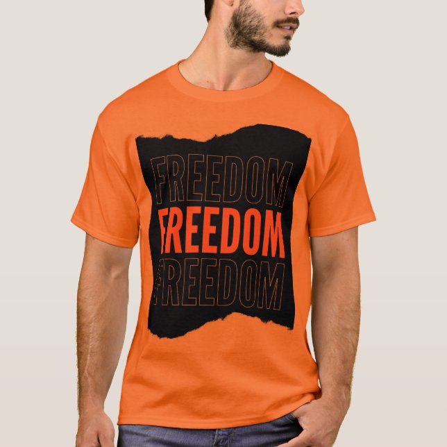 Oranges halbärmeliges T-Shirt (Vorderseite)