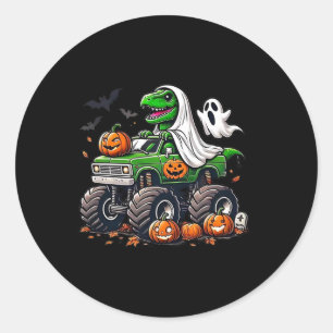 Oranges Halloween-Shirt Jungen Kleinkind Kinder Ge Runder Aufkleber