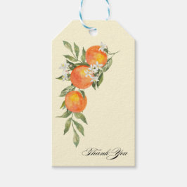 Oranges Hochzeitsbrause-Geschenk-Tag Geschenkanhänger