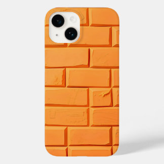 Oranges Hülle mit Ziegelmuster für iPhone im mutig