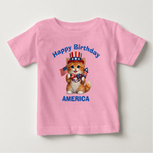 Oranges Kitten (1p) Patriotisches Kinder-T-Shirt Baby T-shirt