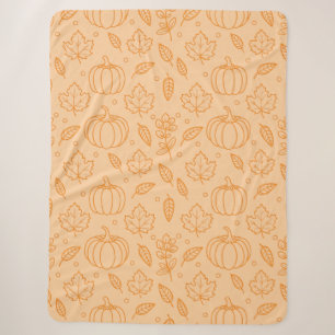 Oranges Kuschel- Herbst- Erntedesign Sherpadecke