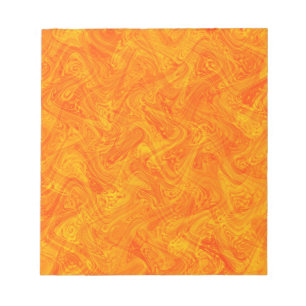 Oranges Marmormuster Notizblock