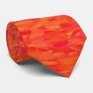 Oranges Muster abstrakt Krawatte