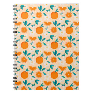 Oranges Muster Frische Zitrusgestaltung Notizblock