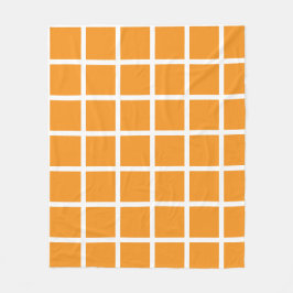 Oranges Muster mit weißen Rändern Fleecedecke