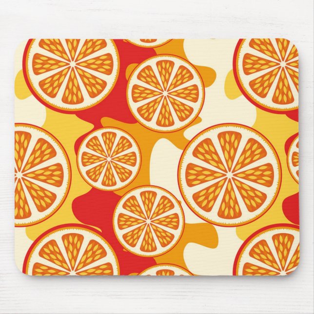 Oranges Muster Mousepad (Vorne)