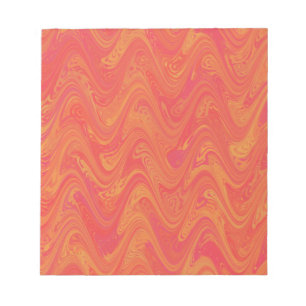 Oranges Muster Notizblock