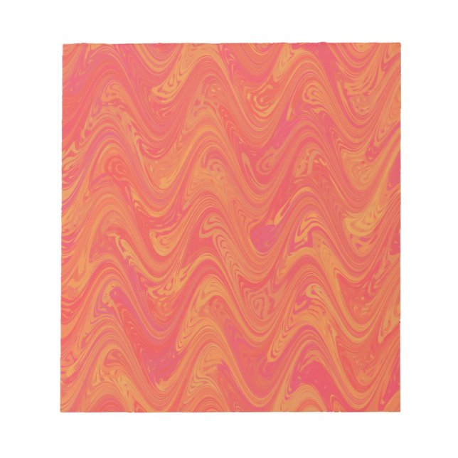 Oranges Muster Notizblock (Vorderseite)