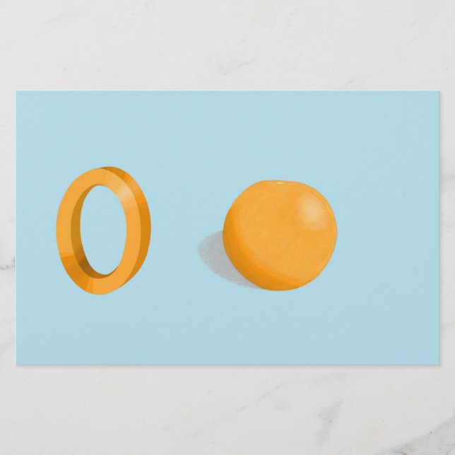 Oranges Papier (Vorderseite)