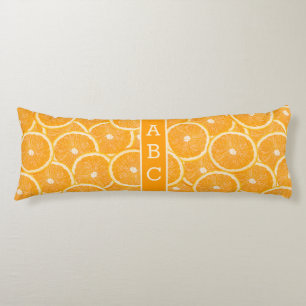 Oranges personnalisé monogramme coussin corps