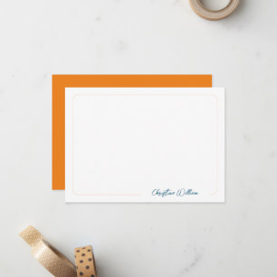 Oranges Schrift Kalligrafie Klassische abgerundete Mitteilungskarte