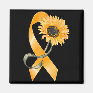 Oranges Sonnenblumenband Multiple Sklerose Bewusst Magnet