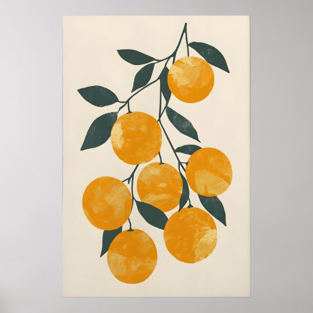 Oranges Tendances Impression d'Art Numérique - Mai (Devant)