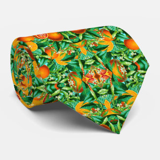 ORANGES TROPICAUX CRAVATE HOMME