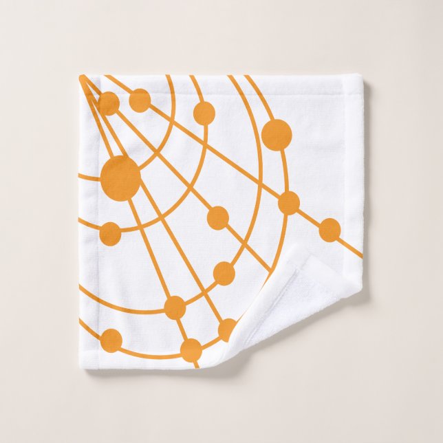 Oranges Web Badhandtuch Set (Waschlappen)