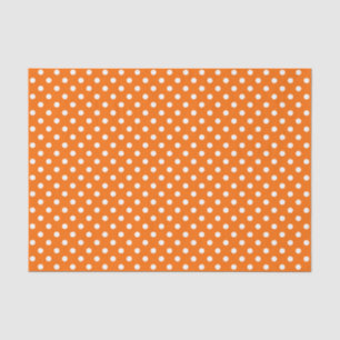 Oranges Weißes Punkte-Design Seidenpapier