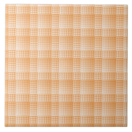 Oranges Weißes Schachbrett Abstract Pattern Fliese